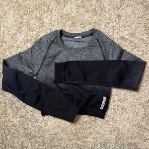 Gymshark black ombré long sleeve top
